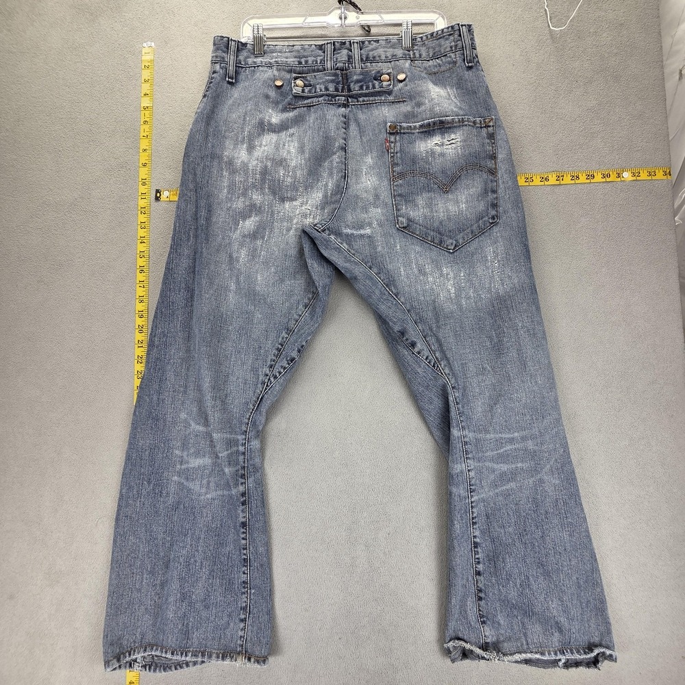 VTG Levis Engineered Jeans Mens Blue Buckle Back One Pocket Twisted Fits 34x29